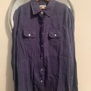 Steven Alan Blue-Patterned Blouse
